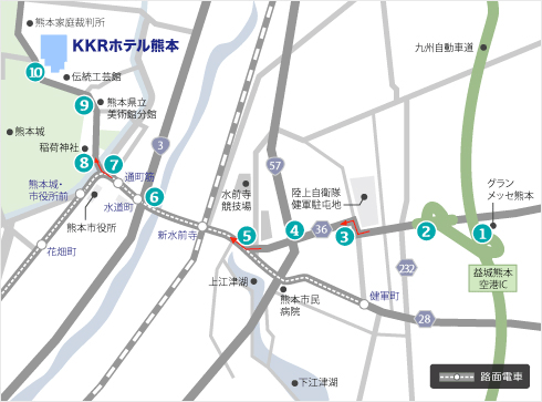 九州自動車道・鹿児島方面からの道順