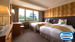 Twin room with castle view
