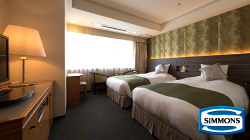 Twin room with city view